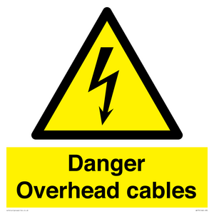 danger overhead cables